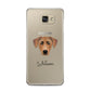 German Pinscher Personalised Samsung Galaxy A5 2016 Case on gold phone