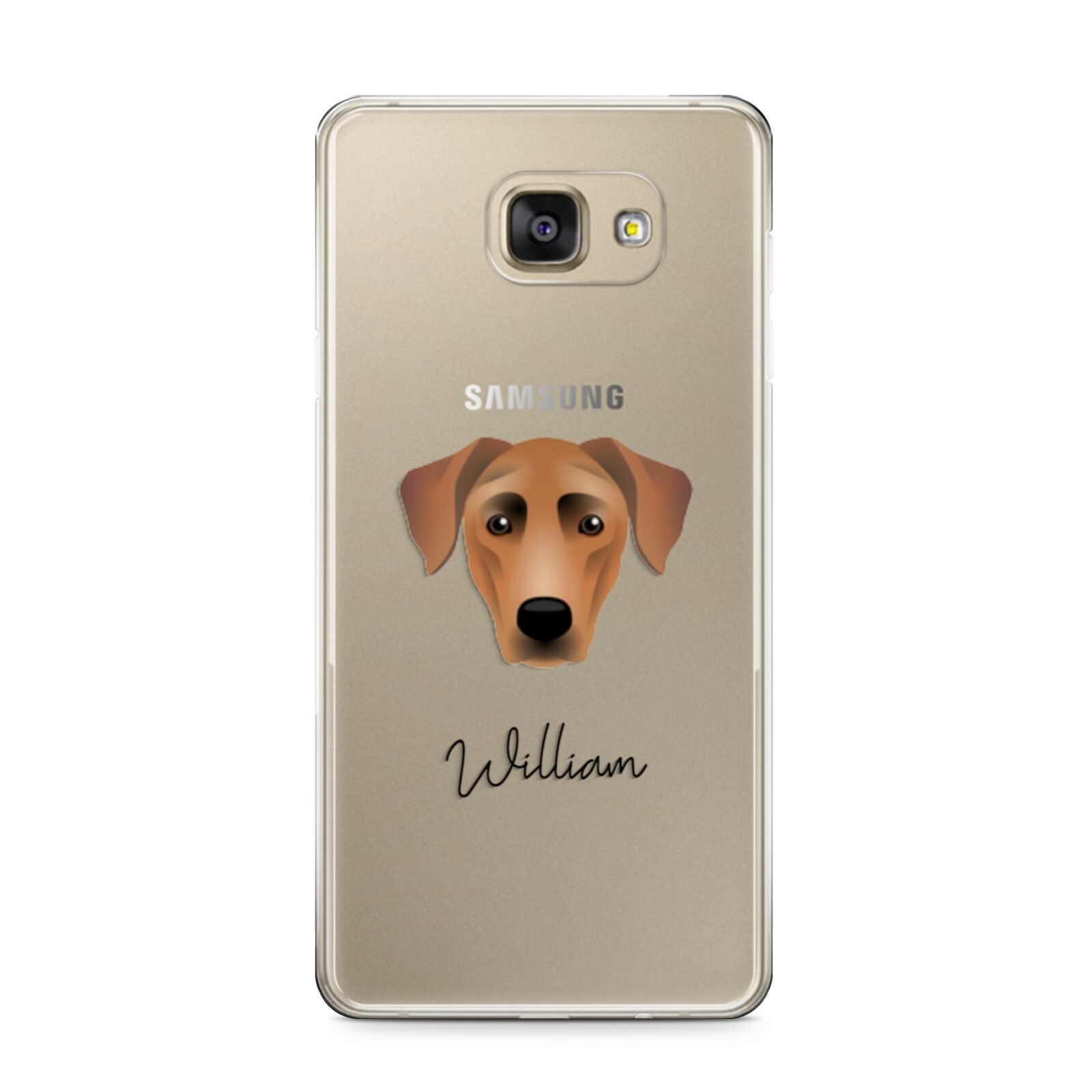 German Pinscher Personalised Samsung Galaxy A9 2016 Case on gold phone