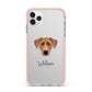 German Pinscher Personalised iPhone 11 Pro Max Impact Pink Edge Case