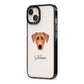 German Pinscher Personalised iPhone 13 Black Impact Case Side Angle on Silver phone