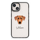 German Pinscher Personalised iPhone 13 Black Impact Case on Silver phone