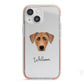 German Pinscher Personalised iPhone 13 Mini TPU Impact Case with Pink Edges
