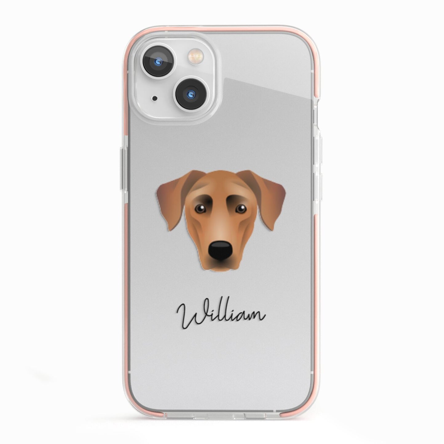 German Pinscher Personalised iPhone 13 TPU Impact Case with Pink Edges