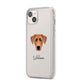 German Pinscher Personalised iPhone 14 Plus Clear Tough Case Starlight Angled Image