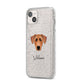 German Pinscher Personalised iPhone 14 Plus Glitter Tough Case Starlight Angled Image