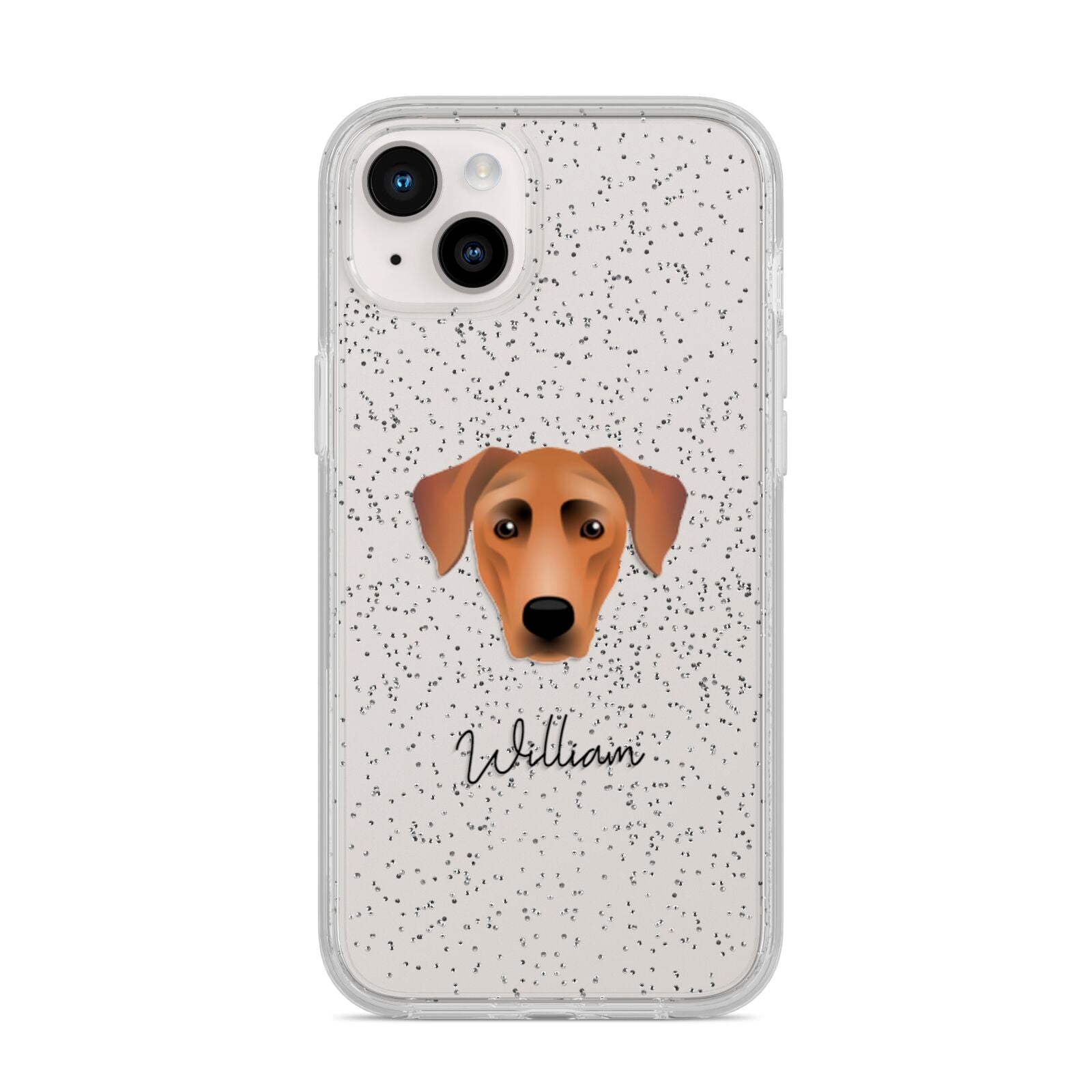 German Pinscher Personalised iPhone 14 Plus Glitter Tough Case Starlight