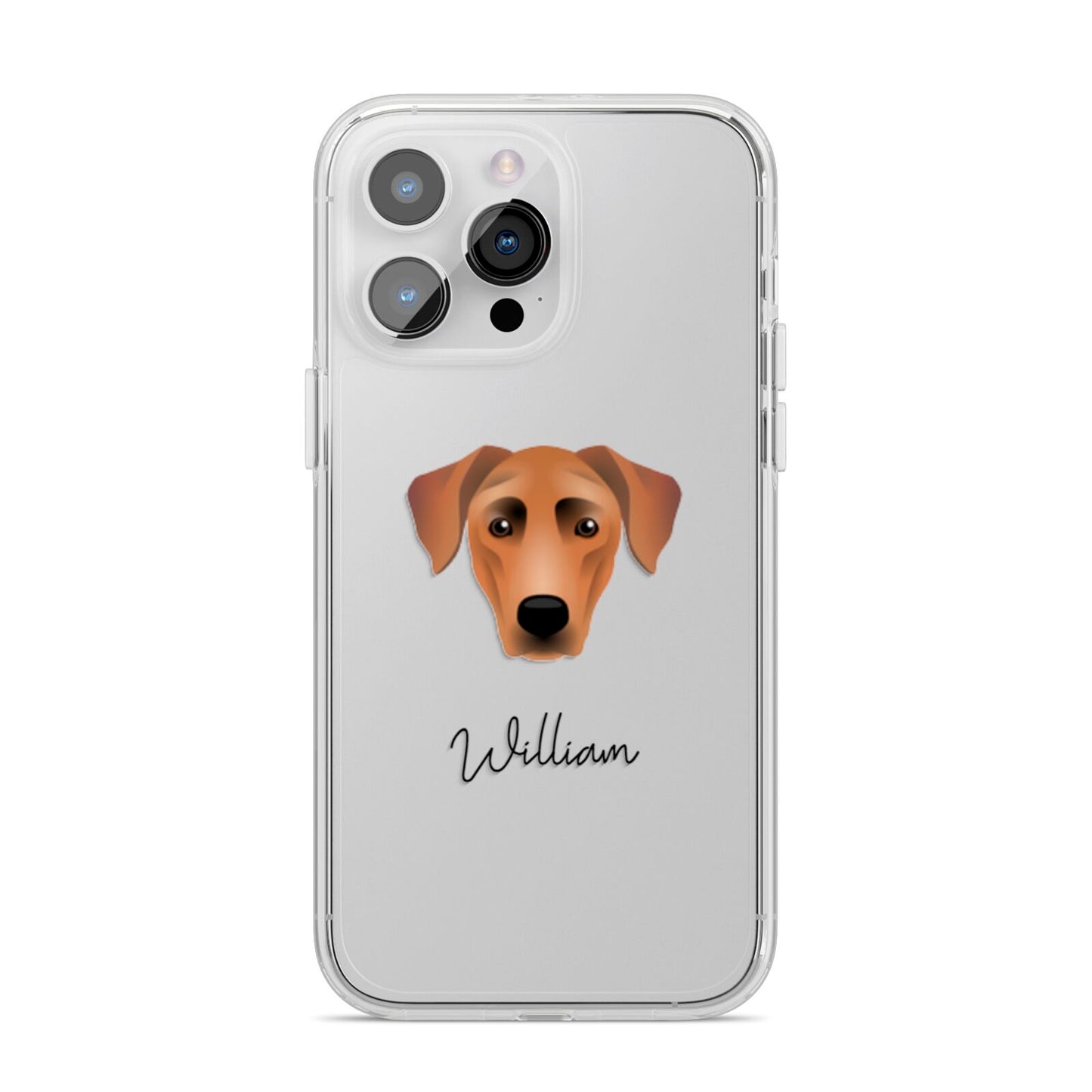 German Pinscher Personalised iPhone 14 Pro Max Clear Tough Case Silver