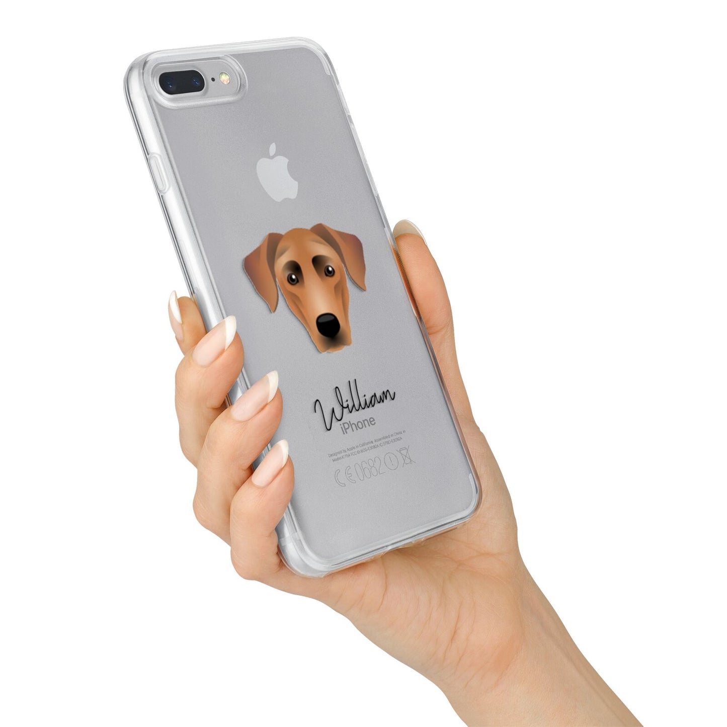 German Pinscher Personalised iPhone 7 Plus Bumper Case on Silver iPhone Alternative Image