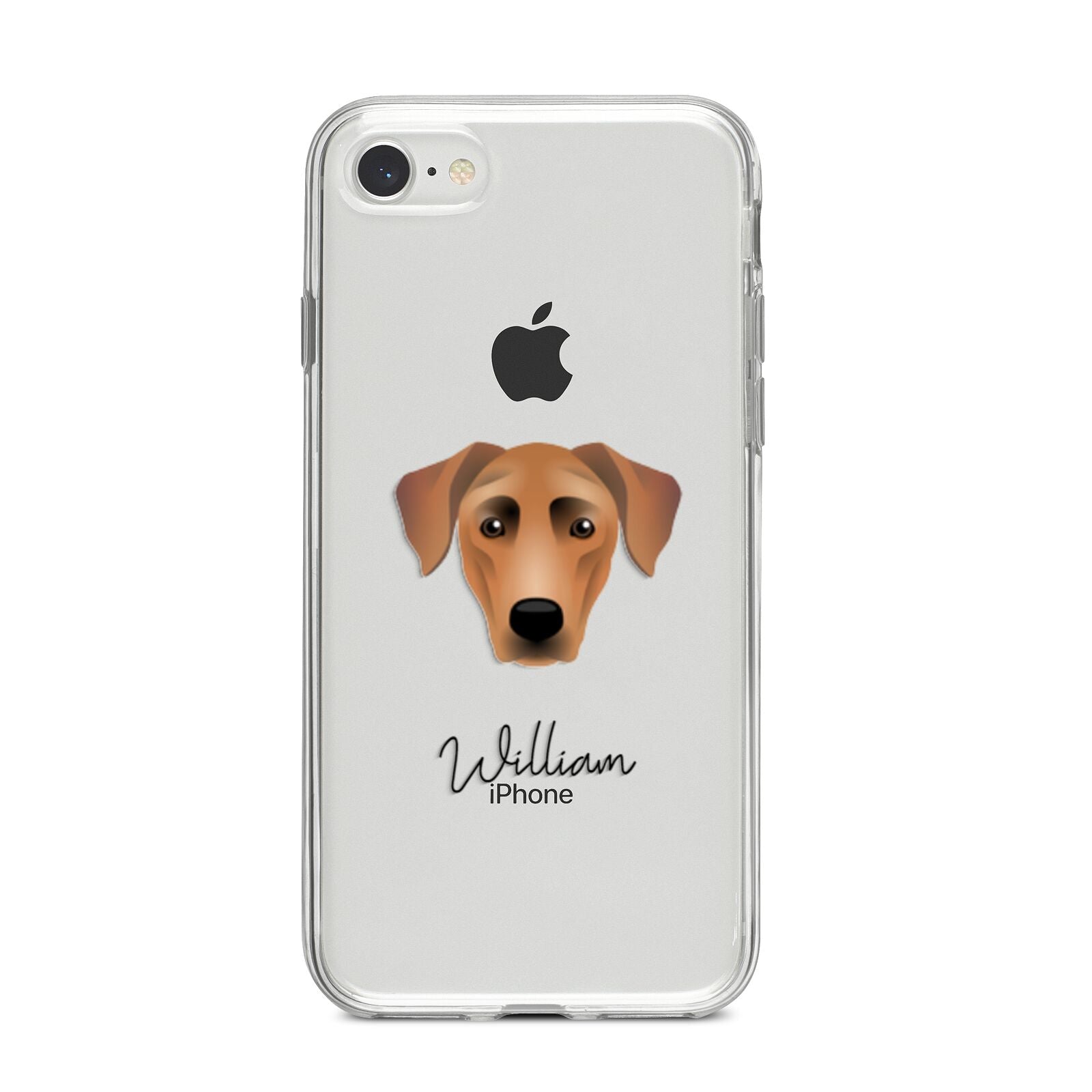 German Pinscher Personalised iPhone 8 Bumper Case on Silver iPhone
