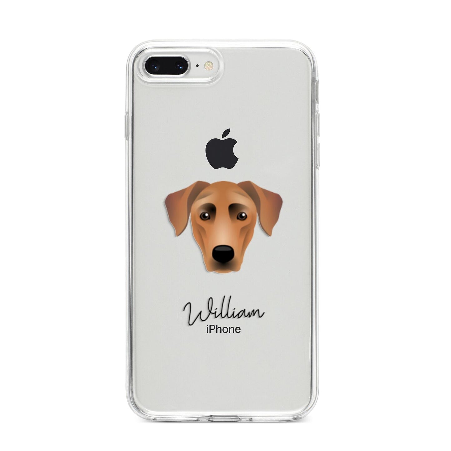 German Pinscher Personalised iPhone 8 Plus Bumper Case on Silver iPhone