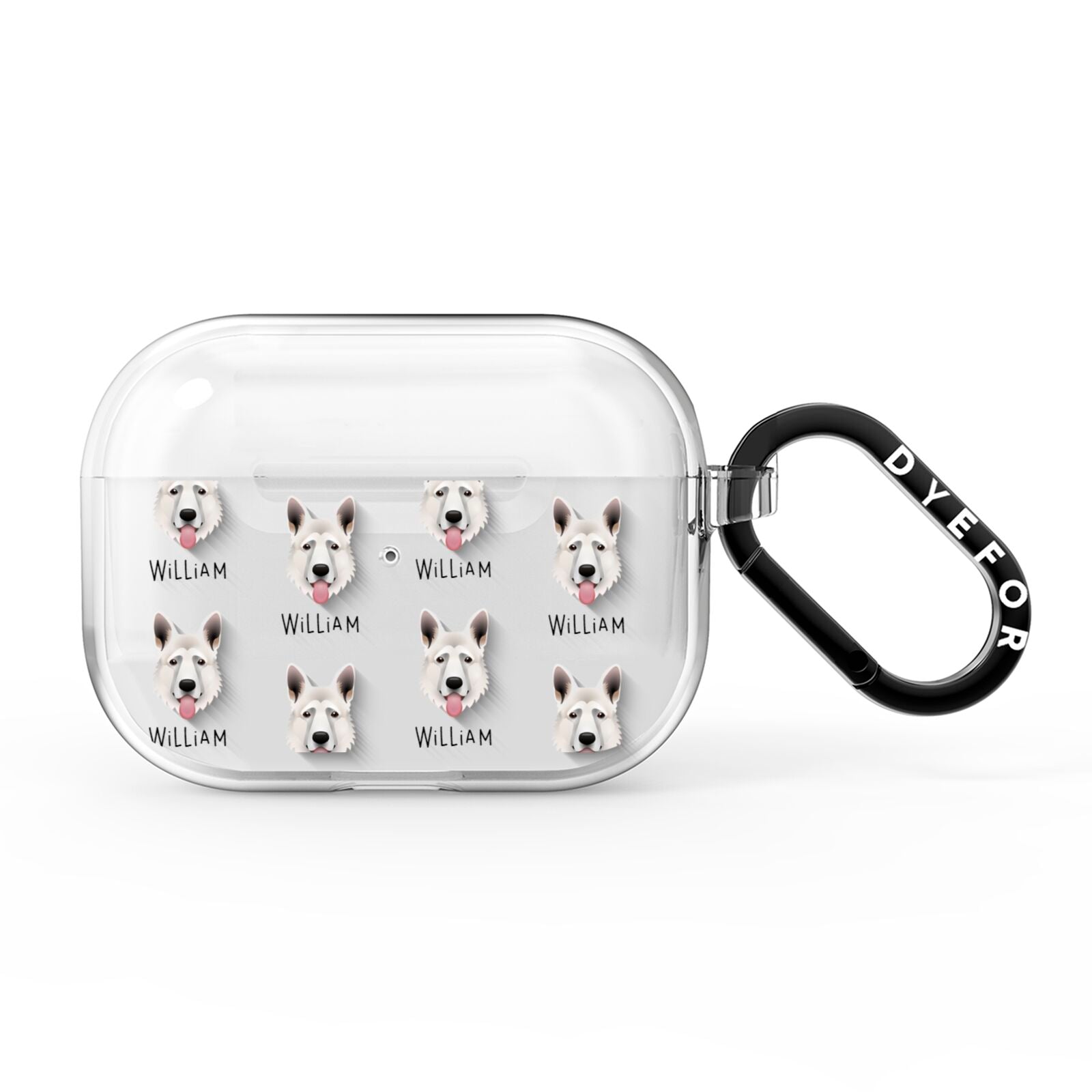 German Shepherd Icon with Name AirPods Pro Clear Case