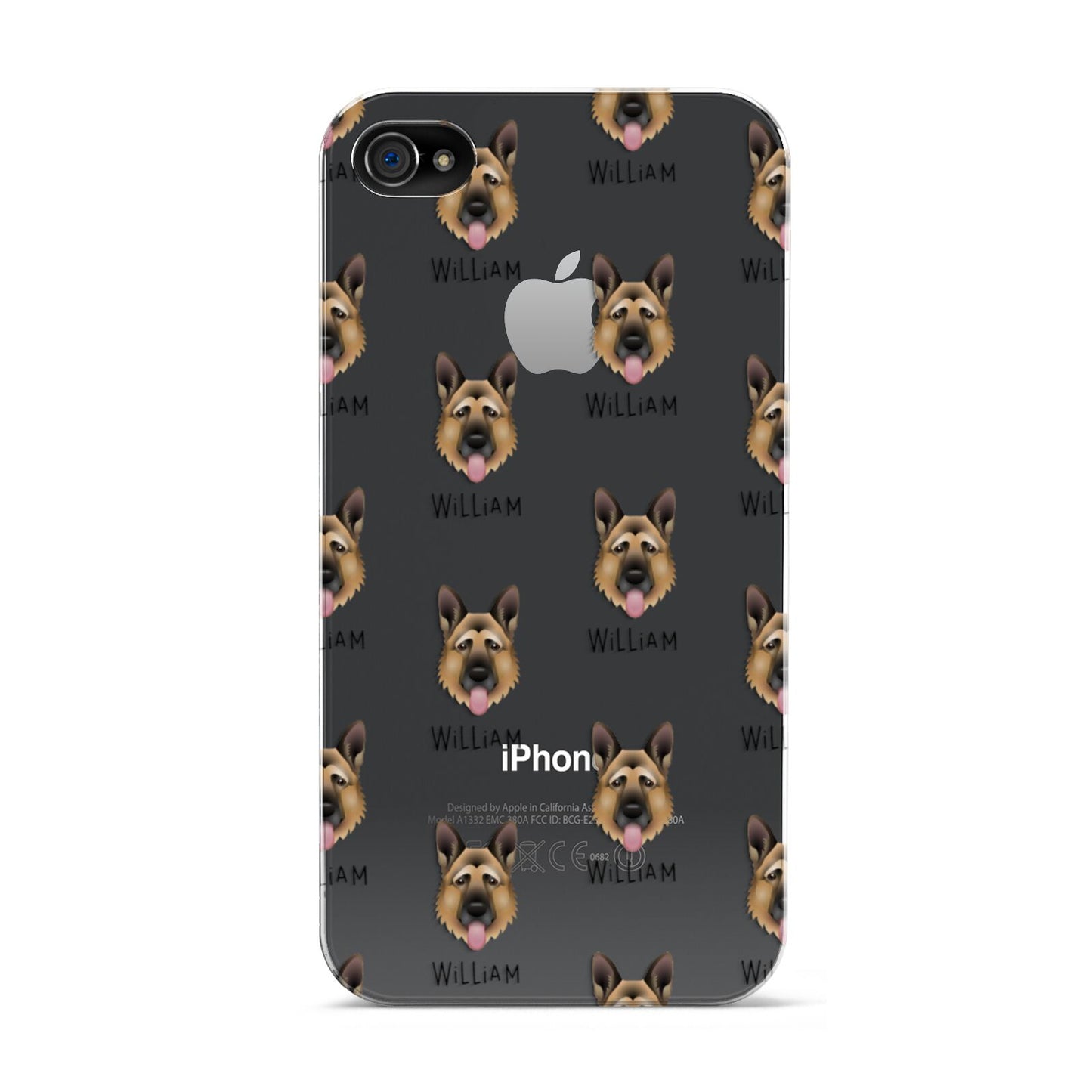 German Shepherd Icon with Name Apple iPhone 4s Case