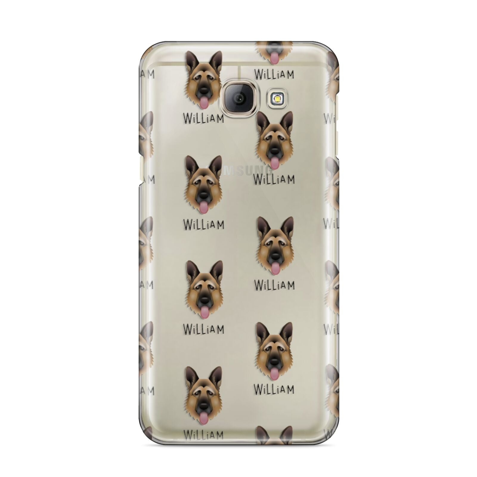 German Shepherd Icon with Name Samsung Galaxy A8 2016 Case