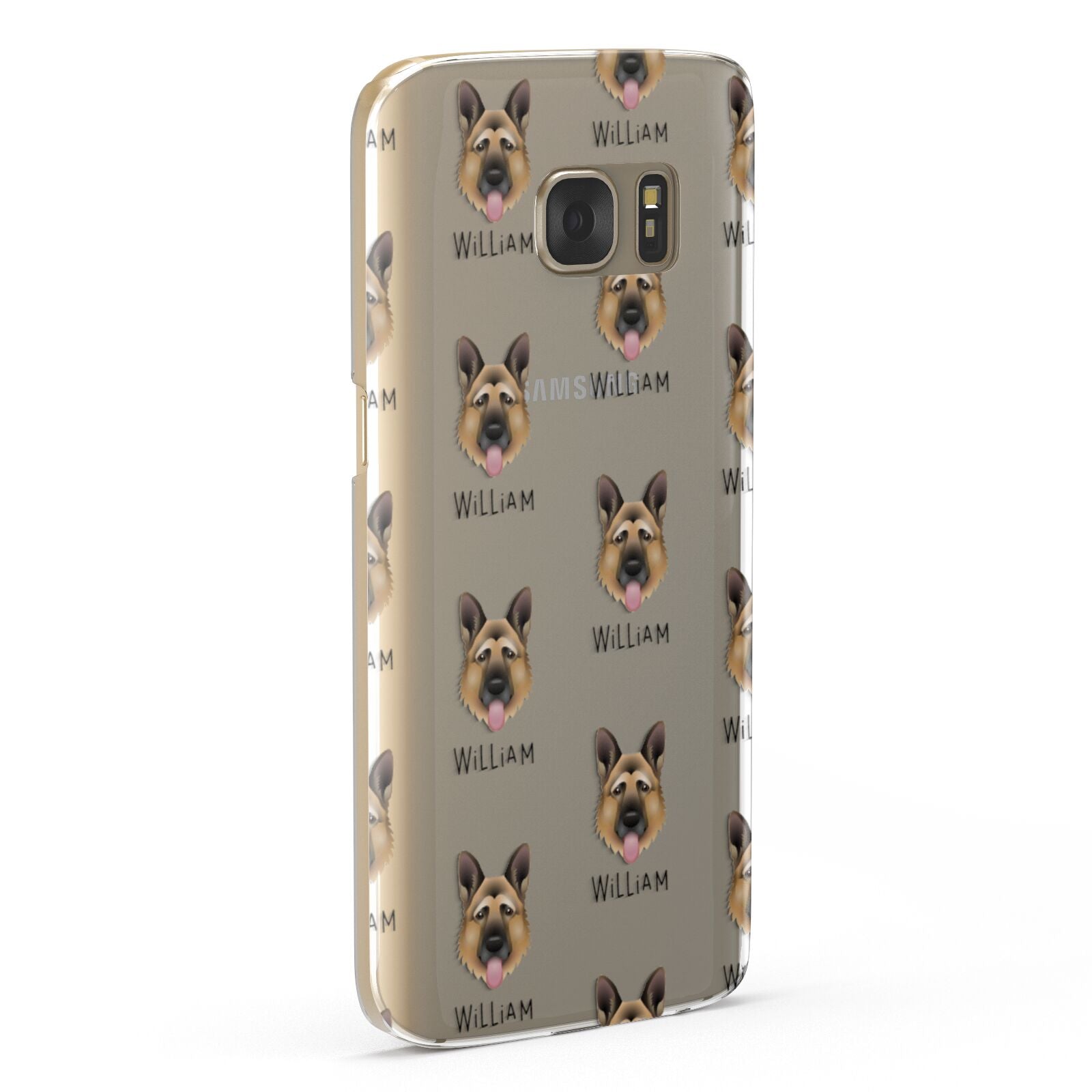 German Shepherd Icon with Name Samsung Galaxy Case Fourty Five Degrees