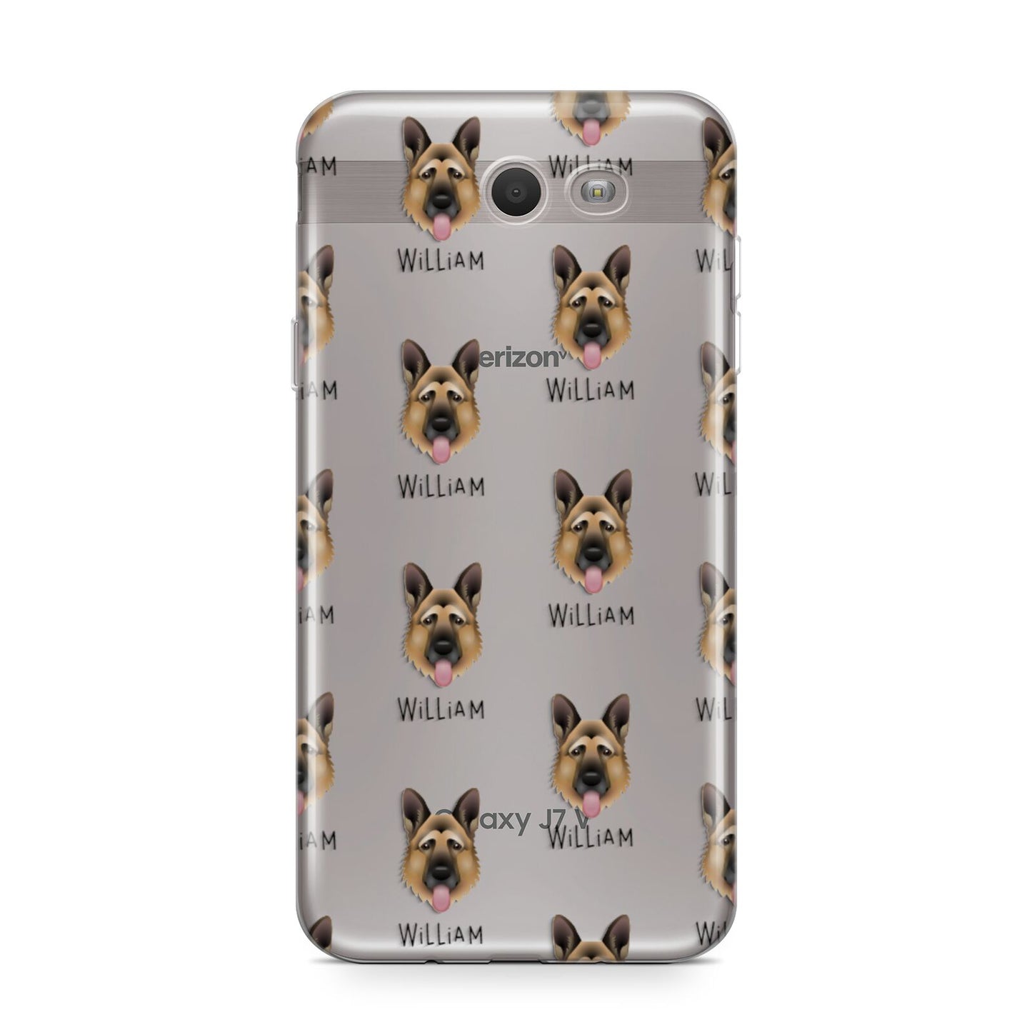 German Shepherd Icon with Name Samsung Galaxy J7 2017 Case