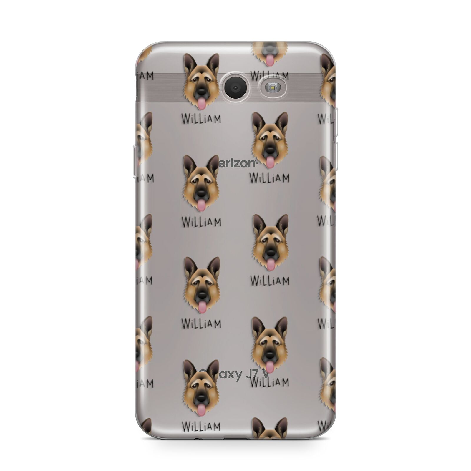 German Shepherd Icon with Name Samsung Galaxy J7 2017 Case