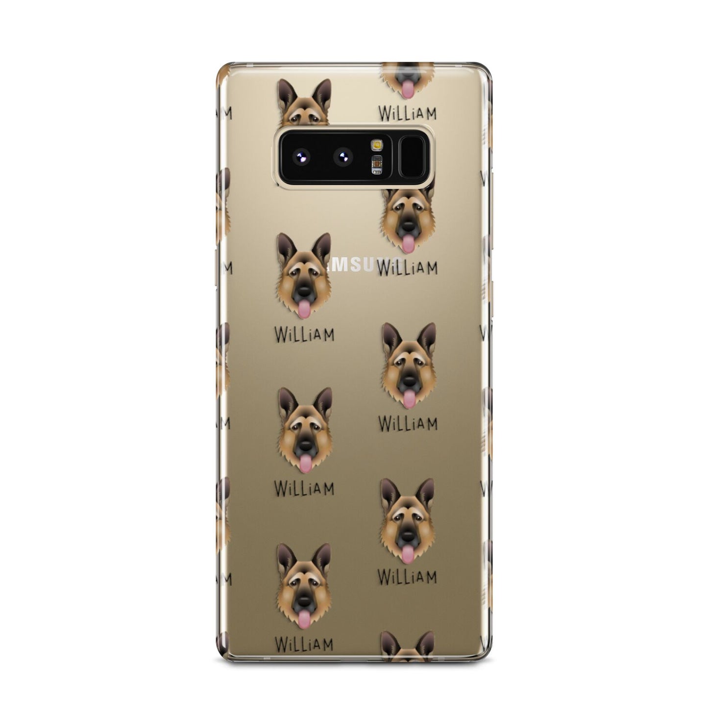 German Shepherd Icon with Name Samsung Galaxy Note 8 Case