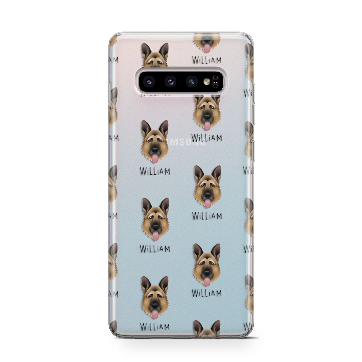 German Shepherd Icon with Name Samsung Galaxy S10 Case