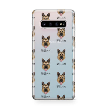 German Shepherd Icon with Name Samsung Galaxy S10 Case