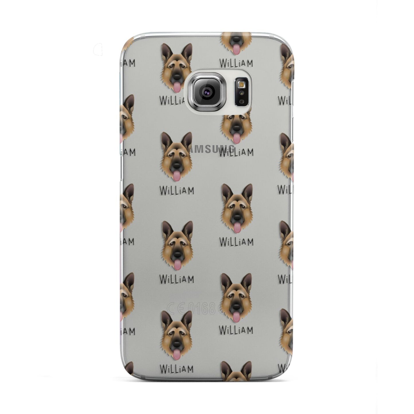 German Shepherd Icon with Name Samsung Galaxy S6 Edge Case