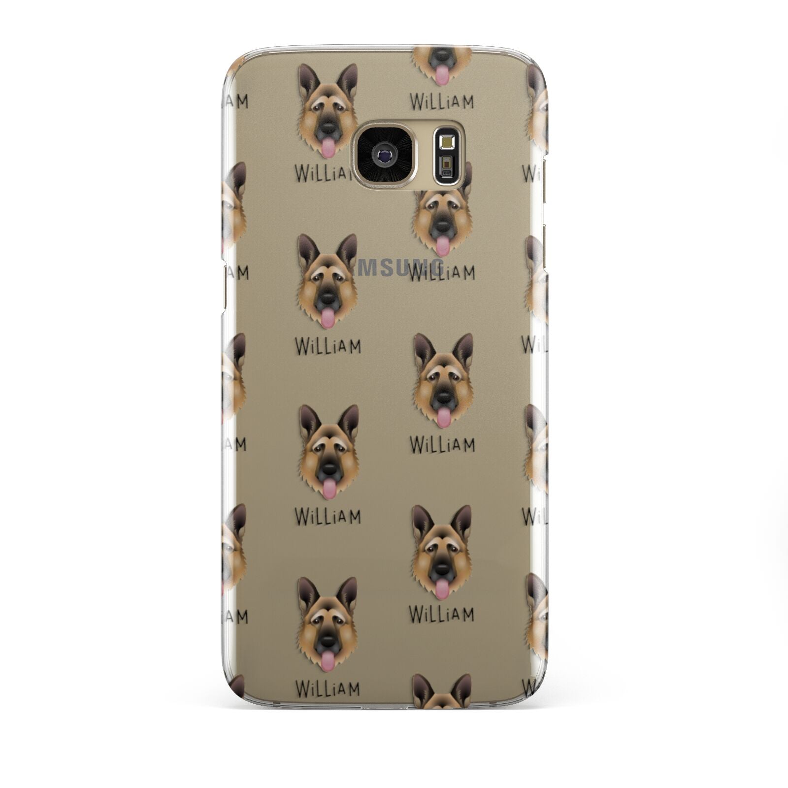German Shepherd Icon with Name Samsung Galaxy S7 Edge Case
