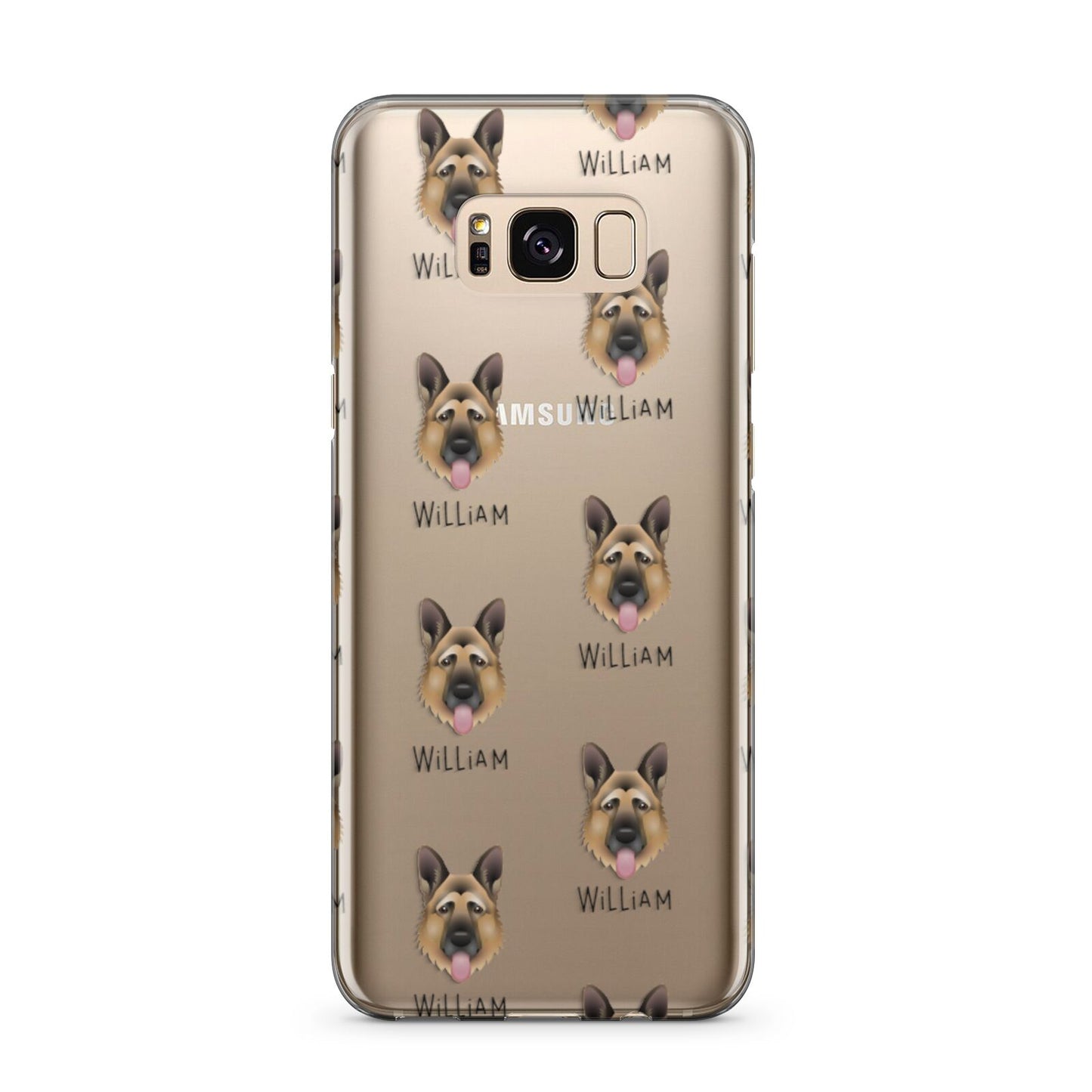German Shepherd Icon with Name Samsung Galaxy S8 Plus Case