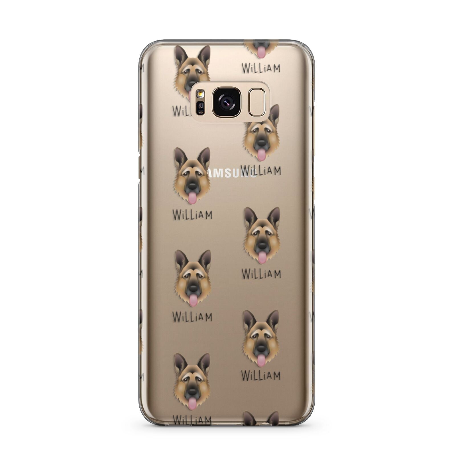 German Shepherd Icon with Name Samsung Galaxy S8 Plus Case