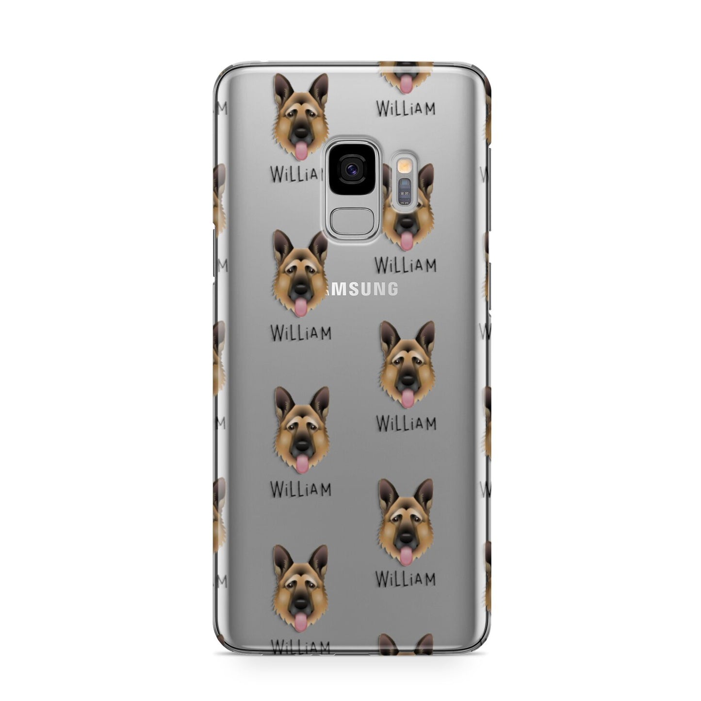 German Shepherd Icon with Name Samsung Galaxy S9 Case