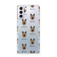 German Shepherd Icon with Name Samsung S21 Plus Phone Case