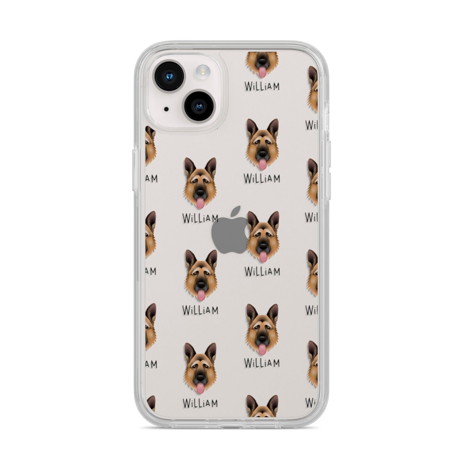German Shepherd Icon with Name iPhone 14 Plus Clear Tough Case Starlight