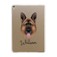 German Shepherd Personalised Apple iPad Gold Case