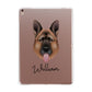 German Shepherd Personalised Apple iPad Rose Gold Case