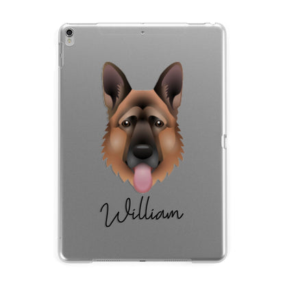German Shepherd Personalised Apple iPad Silver Case