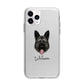 German Shepherd Personalised Apple iPhone 11 Pro Max in Silver with Bumper Case