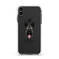 German Shepherd Personalised Apple iPhone Xs Max Impact Case White Edge on Black Phone