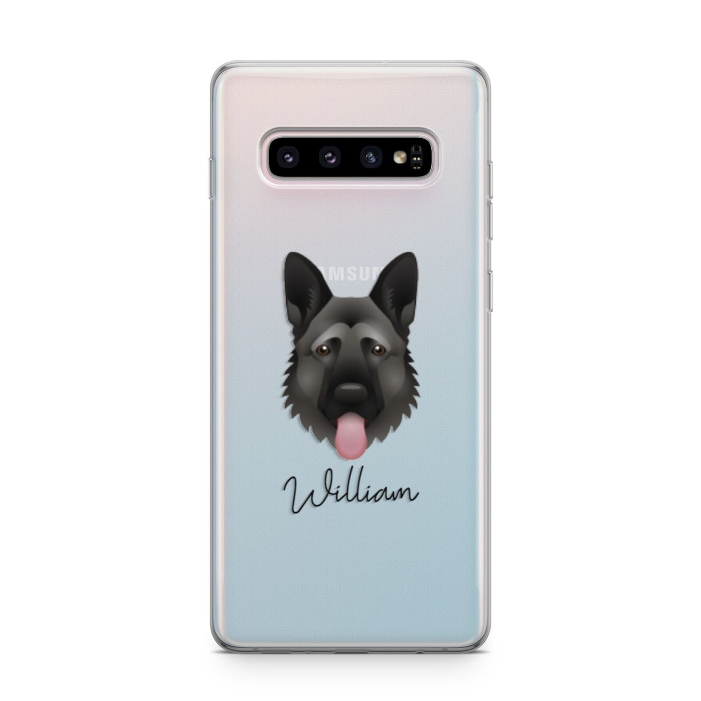 German Shepherd Personalised Samsung Galaxy S10 Plus Case