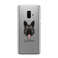 German Shepherd Personalised Samsung Galaxy S9 Plus Case on Silver phone