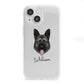 German Shepherd Personalised iPhone 13 Mini Clear Bumper Case