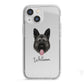 German Shepherd Personalised iPhone 13 Mini TPU Impact Case with White Edges