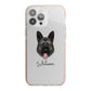German Shepherd Personalised iPhone 13 Pro Max TPU Impact Case with Pink Edges