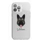 German Shepherd Personalised iPhone 13 Pro Max TPU Impact Case with White Edges