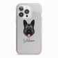 German Shepherd Personalised iPhone 13 Pro TPU Impact Case with Pink Edges