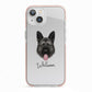 German Shepherd Personalised iPhone 13 TPU Impact Case with Pink Edges