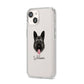 German Shepherd Personalised iPhone 14 Clear Tough Case Starlight Angled Image