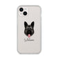 German Shepherd Personalised iPhone 14 Plus Clear Tough Case Starlight