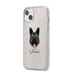 German Shepherd Personalised iPhone 14 Plus Glitter Tough Case Starlight Angled Image