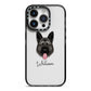 German Shepherd Personalised iPhone 14 Pro Black Impact Case on Silver phone