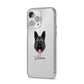 German Shepherd Personalised iPhone 14 Pro Max Clear Tough Case Silver Angled Image