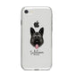 German Shepherd Personalised iPhone 8 Bumper Case on Silver iPhone