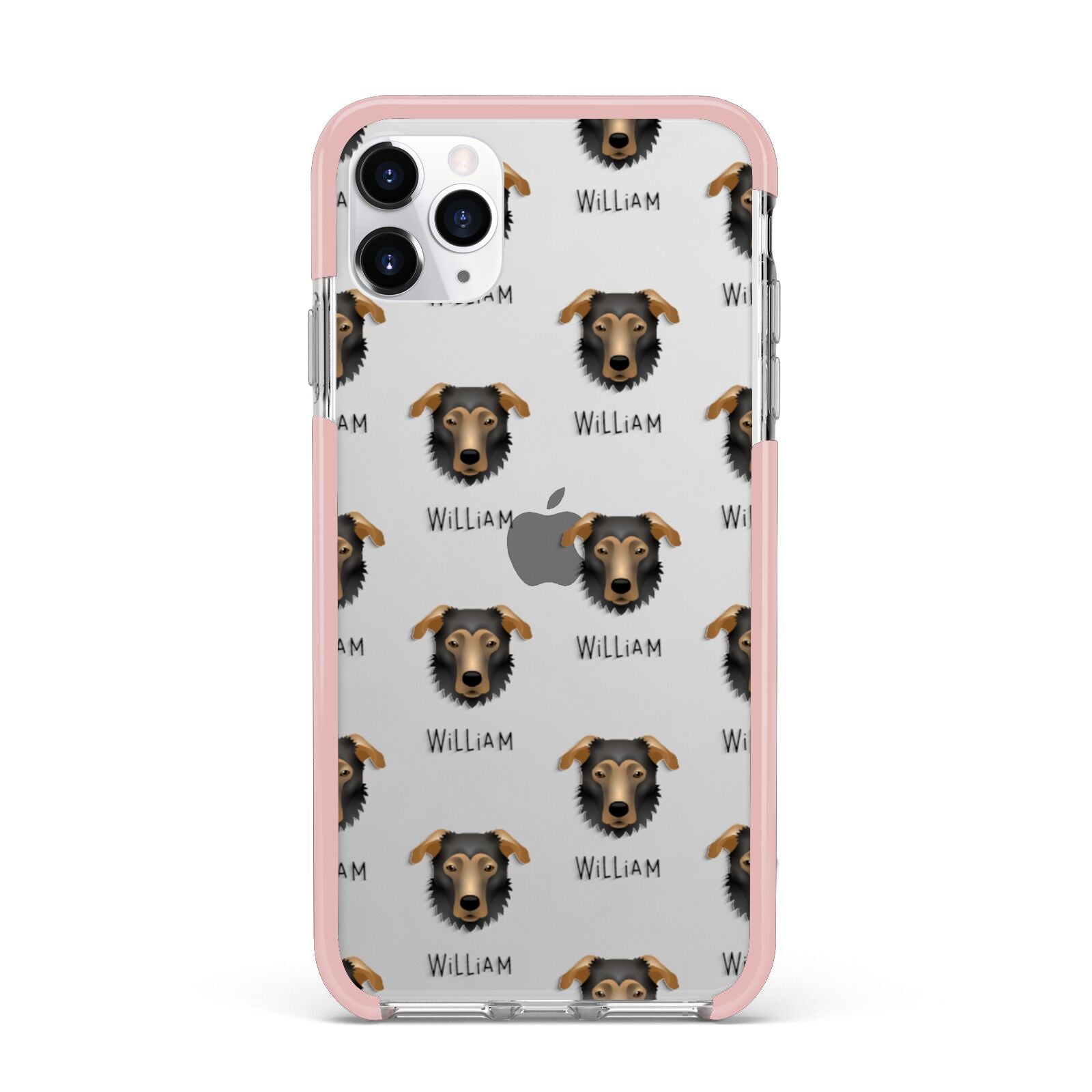 German Sheprador Icon with Name iPhone 11 Pro Max Impact Pink Edge Case